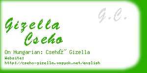 gizella cseho business card